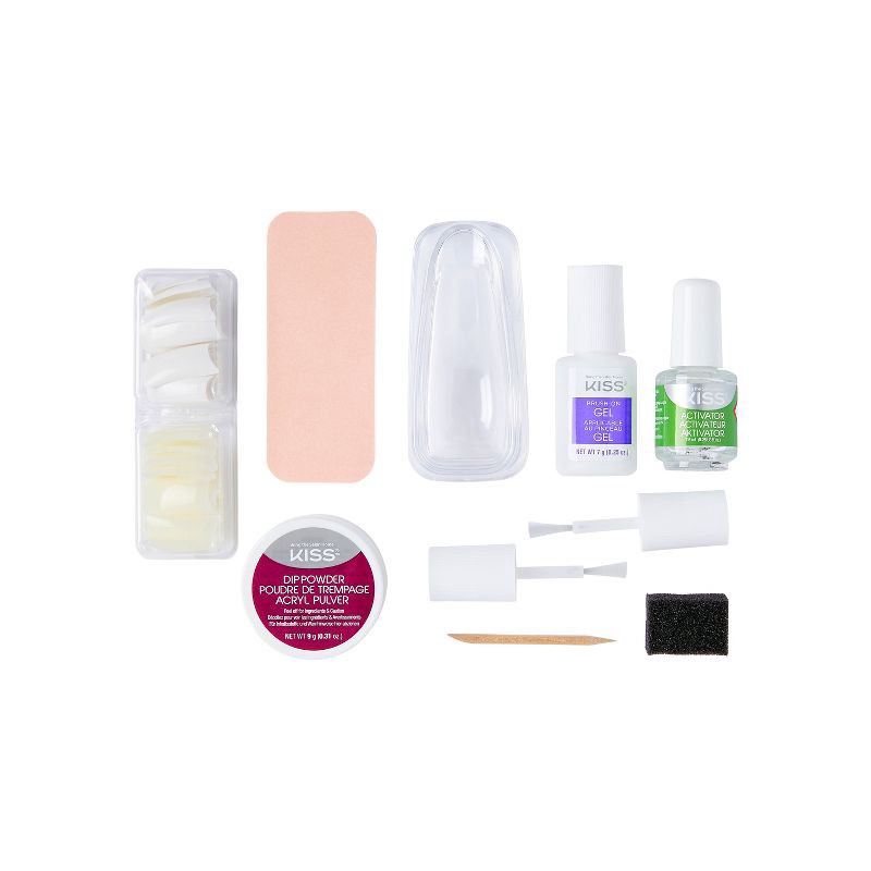slide 6 of 12, Kiss Nails KISS Salon Dip All-in-One Fake Nails Manicure Kit - 40ct, 40 ct
