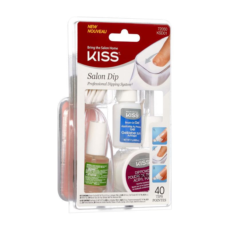 slide 8 of 12, Kiss Nails KISS Salon Dip All-in-One Fake Nails Manicure Kit - 40ct, 40 ct