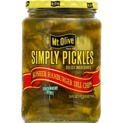 Mt. Olive Simply Pickles Hamburger Dill Chips - 24 fl oz
