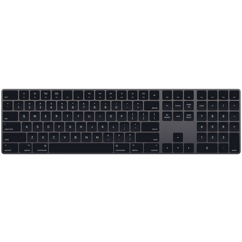 slide 1 of 3, Apple Magic Keyboard with Numeric Keypad - US English - Space Gray, 1 ct