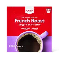 French Roast Single Serve Dark Roast Coffee - 92ct - Market Pantry™
