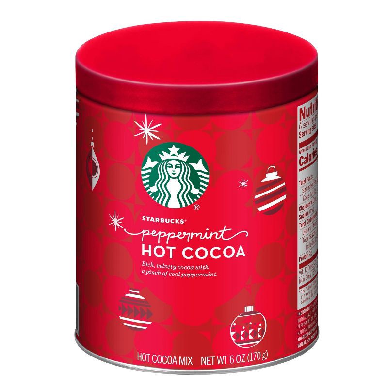 slide 1 of 3, Starbucks Peppermint Hot Cocoa Tins - 6oz, 6 oz