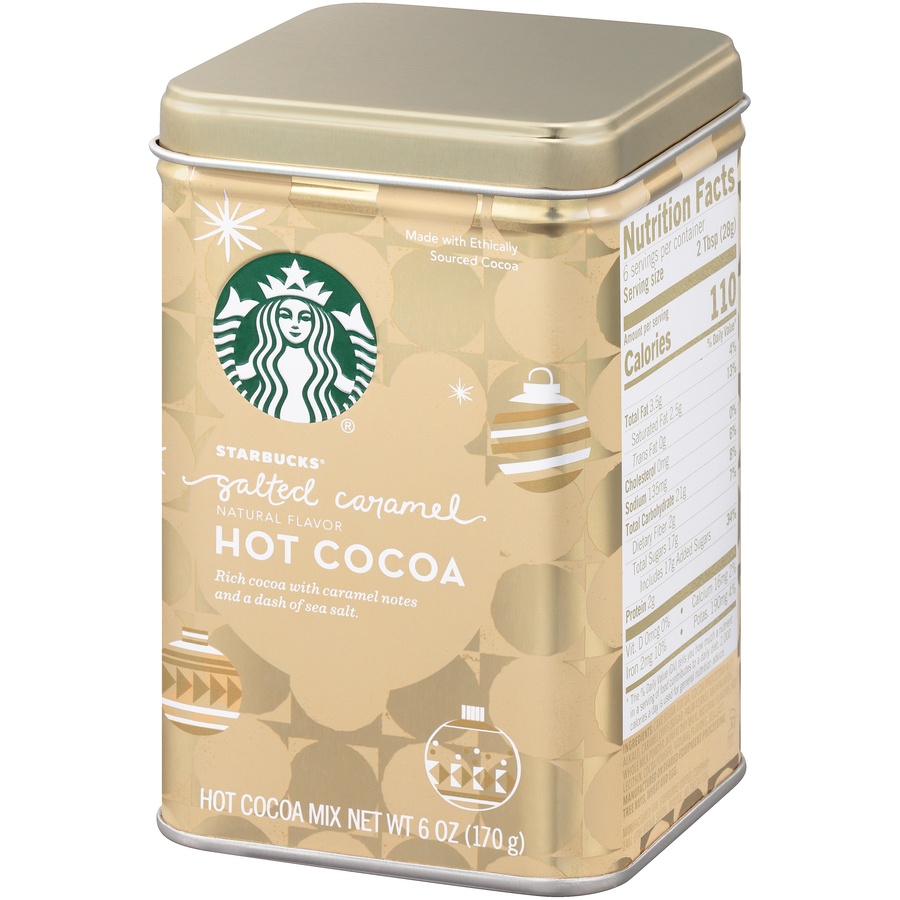 slide 5 of 8, Starbucks Salted Caramel Hot Cocoa Tins, 6 oz