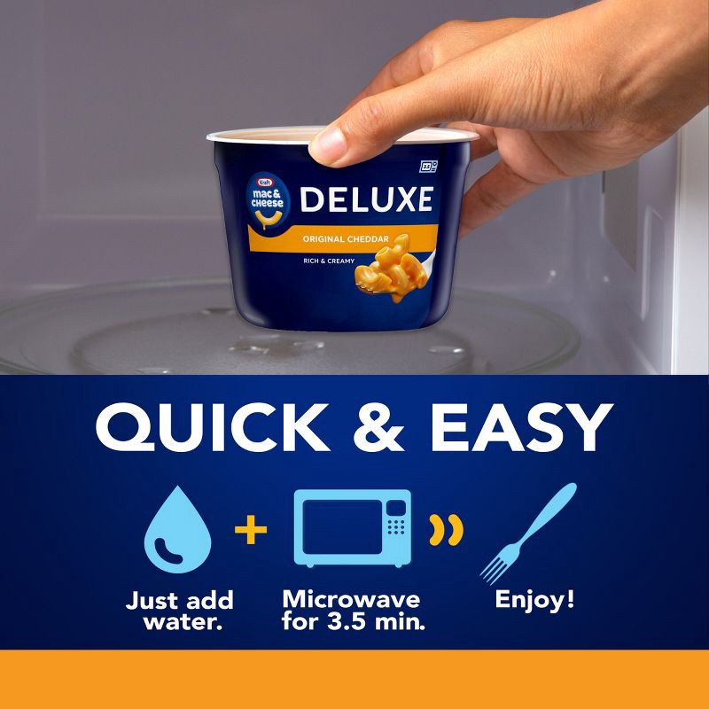 slide 2 of 9, Kraft Deluxe Original Mac and Cheese Cups Easy Microwavable Dinner - 19.12oz/8ct, 19.12 oz, 8 ct