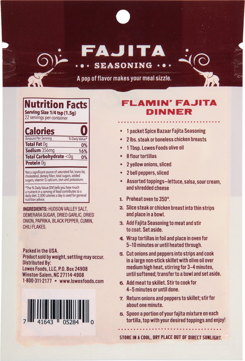 slide 8 of 14, The Spice Bazaar Spice Bazaar Fajita Seasoning, 1.2 oz