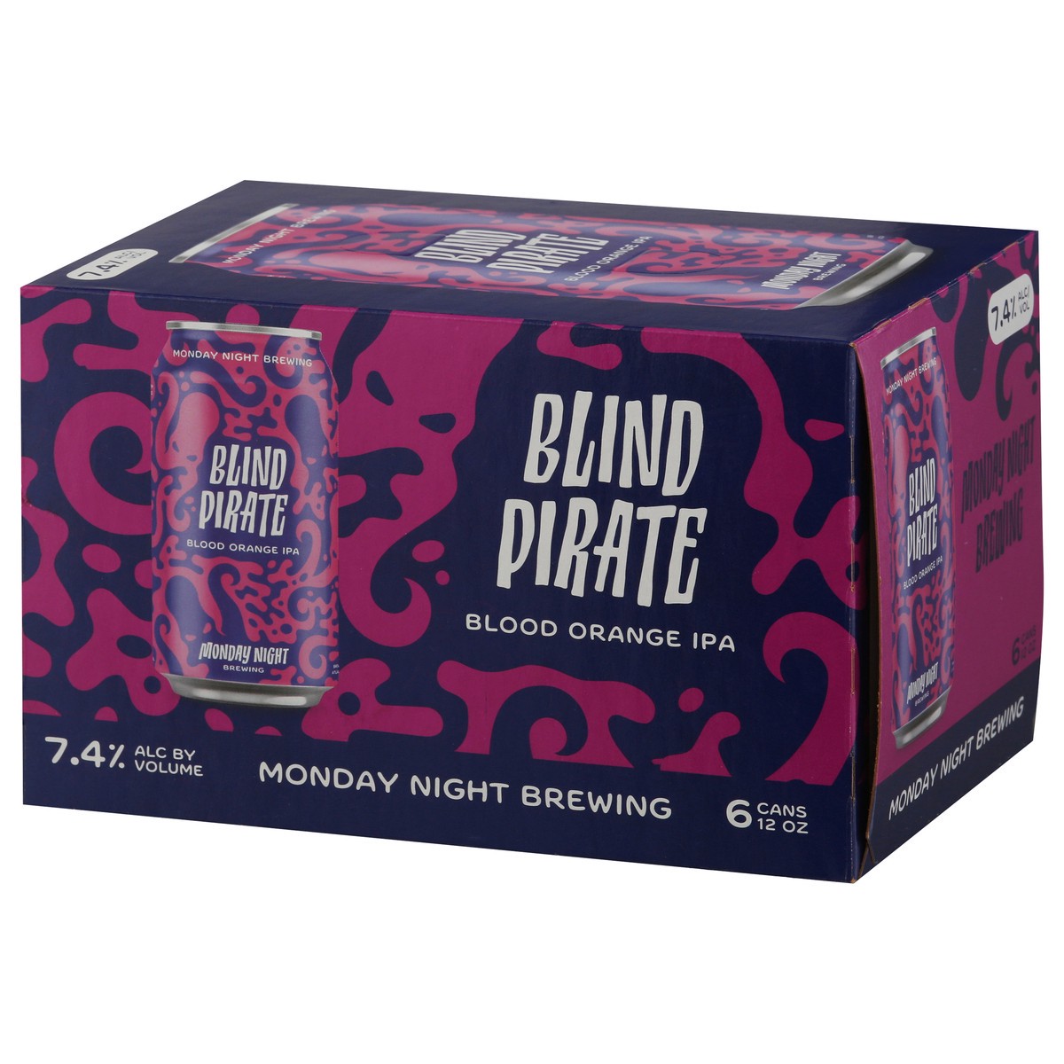 slide 4 of 9, Monday Night Brewing Blind Pirate IPA Blood Orange Beer 6 - 12 oz Cans, 6 ct; 12 oz