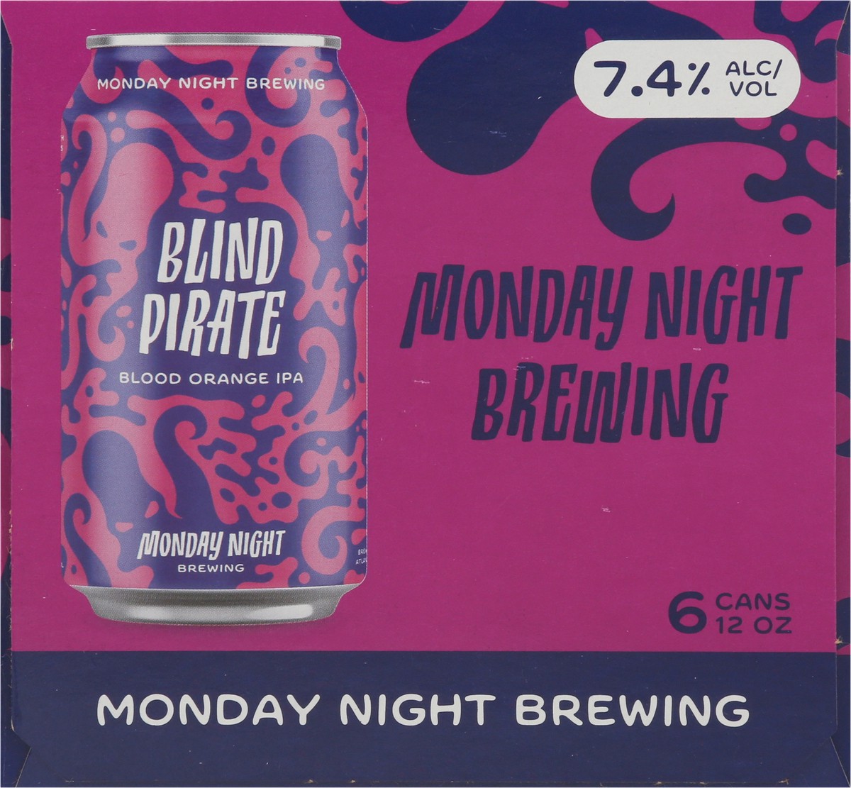 slide 3 of 9, Monday Night Brewing Blind Pirate IPA Blood Orange Beer 6 - 12 oz Cans, 6 ct; 12 oz