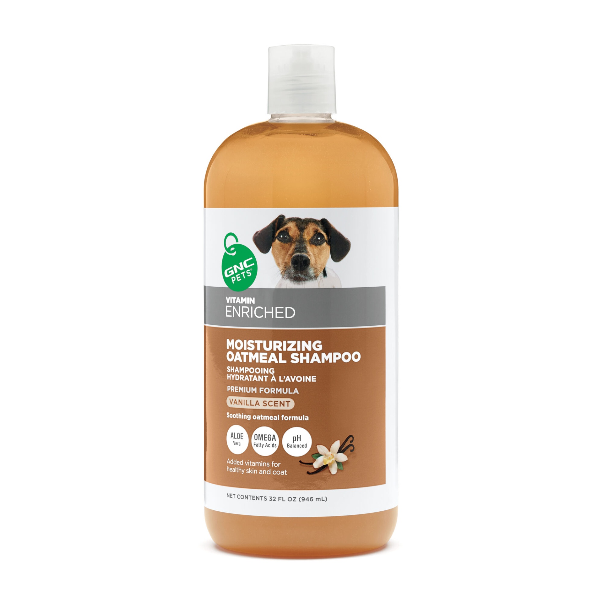 slide 1 of 1, GNC Pets Moisturizing Oatmeal Shampoo - Vanilla Scented, 32 oz