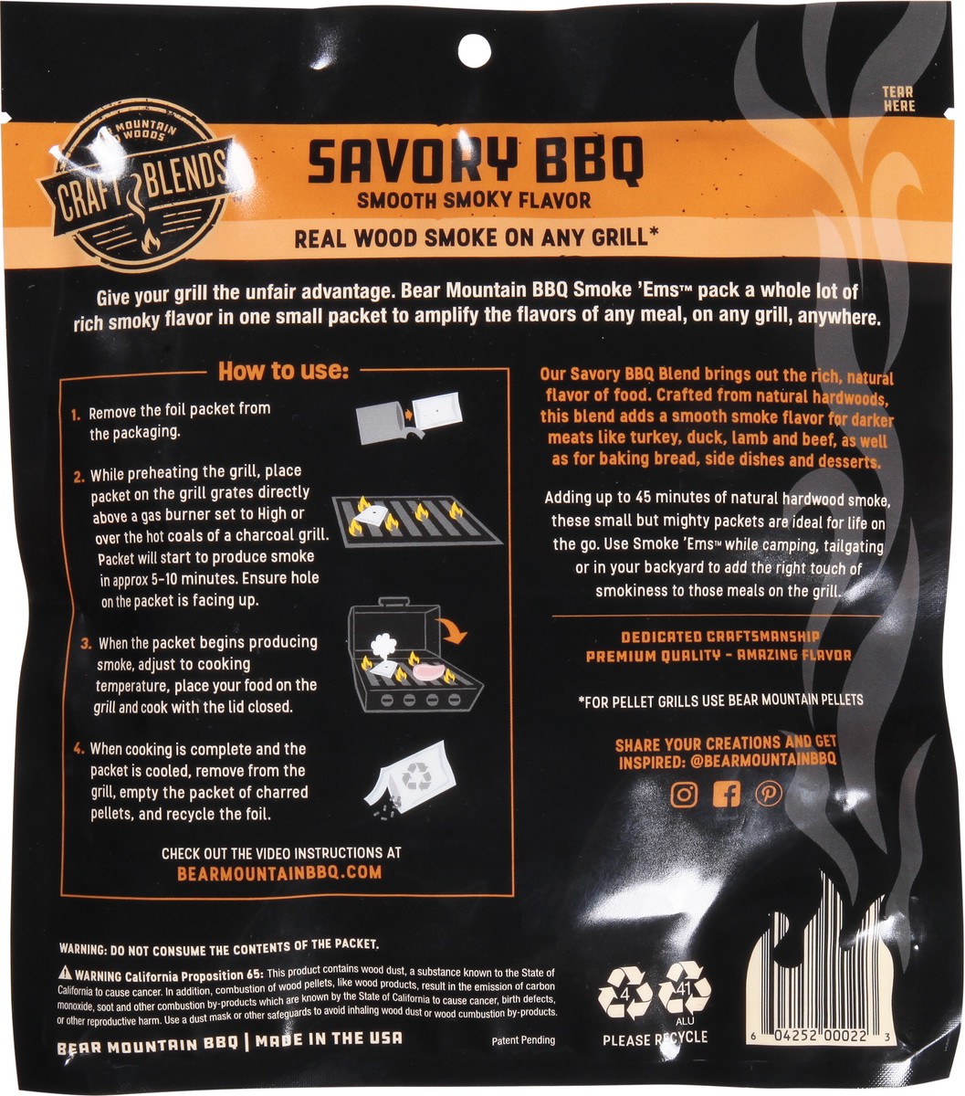 slide 11 of 12, Bear Mountain BBQ Woods Smoke 'Ems Savory Savory BBQ 6 oz, 6 oz