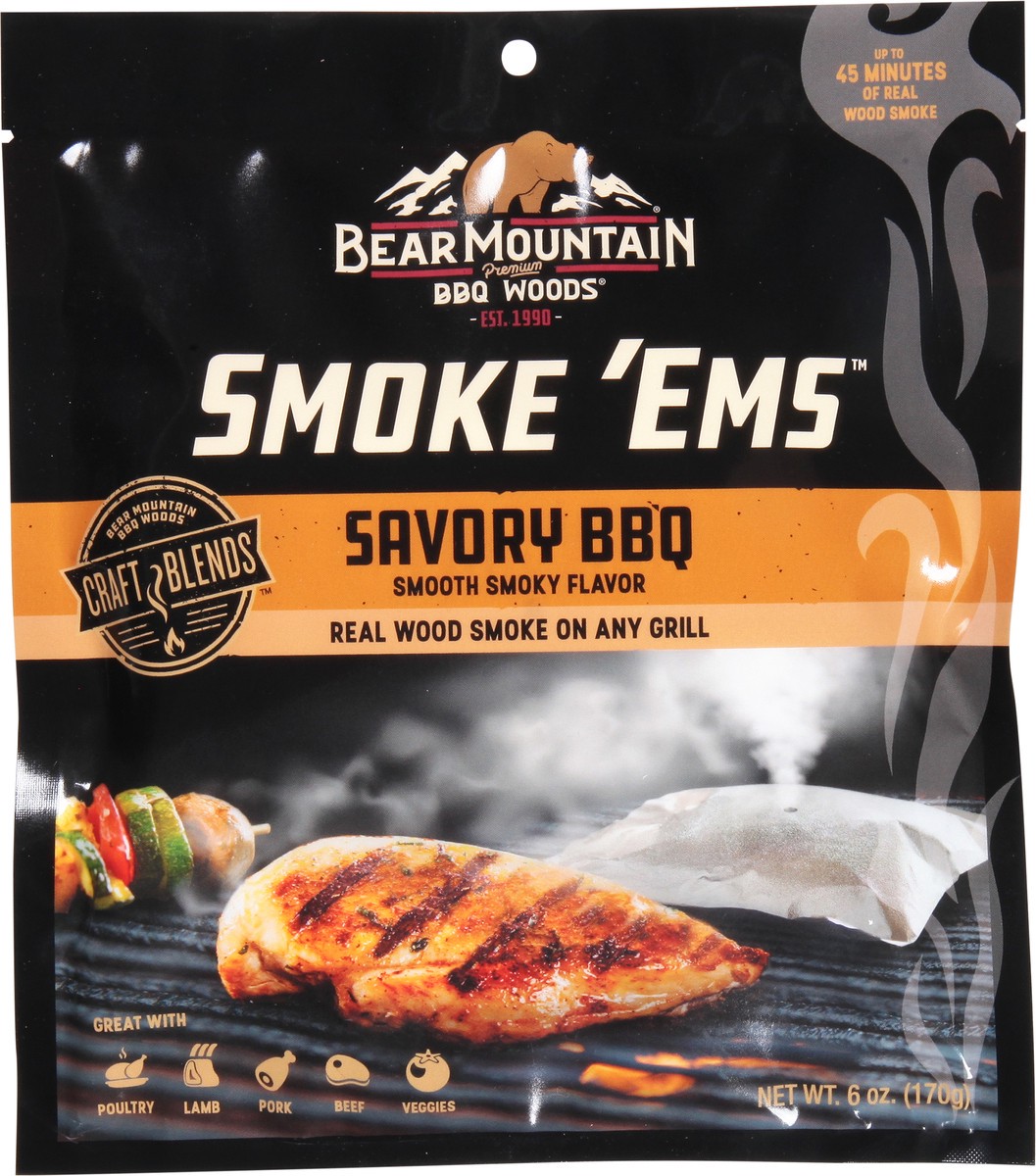 slide 9 of 12, Bear Mountain BBQ Woods Smoke 'Ems Savory Savory BBQ 6 oz, 6 oz