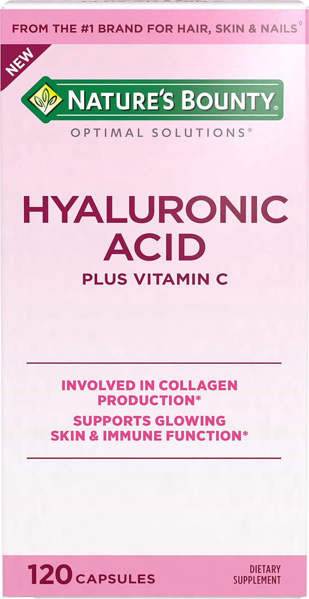 slide 3 of 12, Nature's Bounty Hyaluronic Acid with Vitamin C Capsules, 120 ct