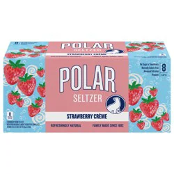 Polar Seltzer Strawberry Creme - 8 Pack 12 oz