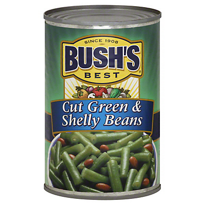 slide 1 of 1, Bush's Best Cut Green and Shelly Beans, 15 oz