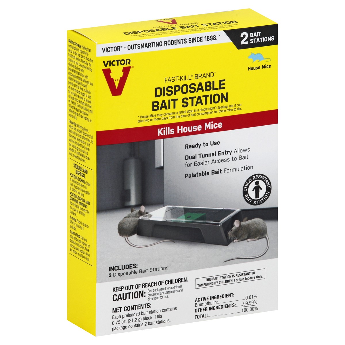 slide 8 of 8, Victor Fast-Kill Disposable Bait Station 2 ea, 2 ct