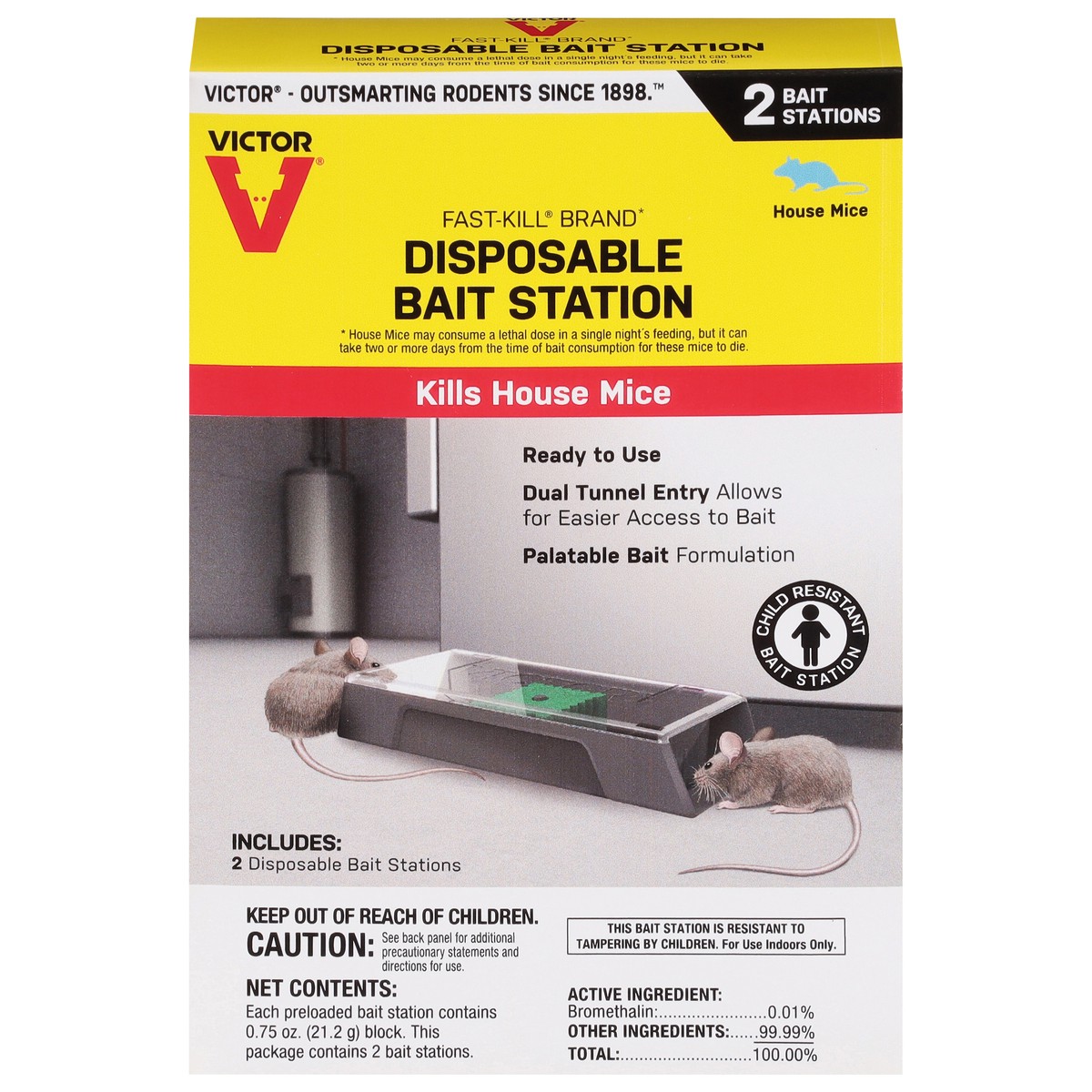 slide 1 of 8, Victor Fast-Kill Disposable Bait Station 2 ea, 2 ct