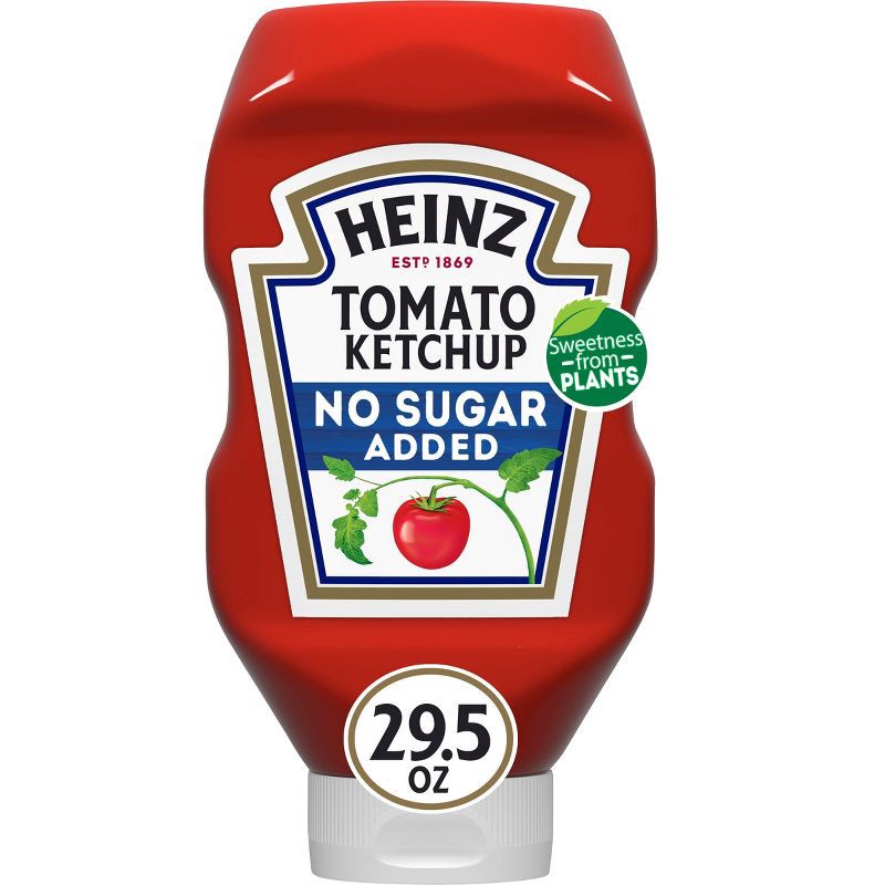 slide 1 of 9, Heinz No Sugar Added Tomato Ketchup - 29.5oz, 29.5 oz