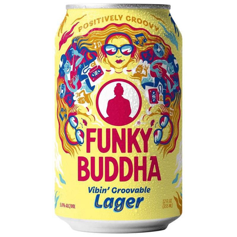 slide 2 of 5, Funky Buddha Brewery Funky Buddha Vibin' Groovable Lager Beer - 6pk/12 fl oz Cans, 6 ct; 12 fl oz