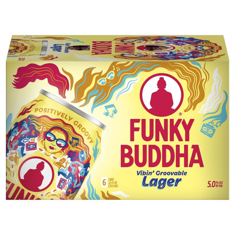 slide 4 of 5, Funky Buddha Brewery Funky Buddha Vibin' Groovable Lager Beer - 6pk/12 fl oz Cans, 6 ct; 12 fl oz