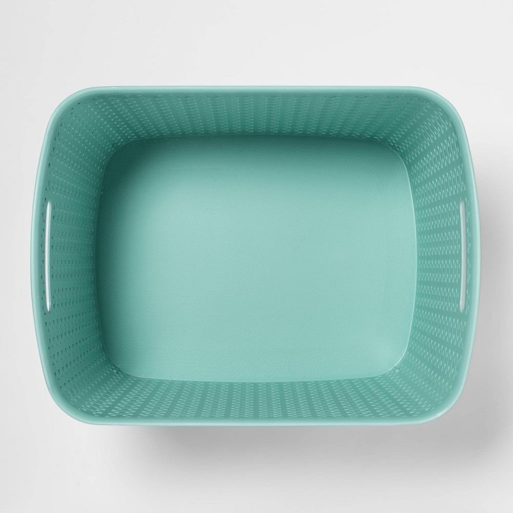slide 3 of 3, Y-Weave XL Curved Decorative Storage Basket Jade Dust - Room Essentials, 1 ct