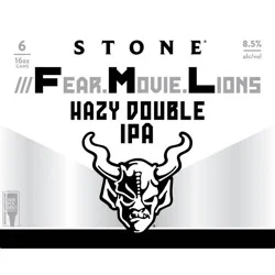 Stone ///Fear.Movie.Lions Double IPA Beer - 6pk/16 fl oz Cans