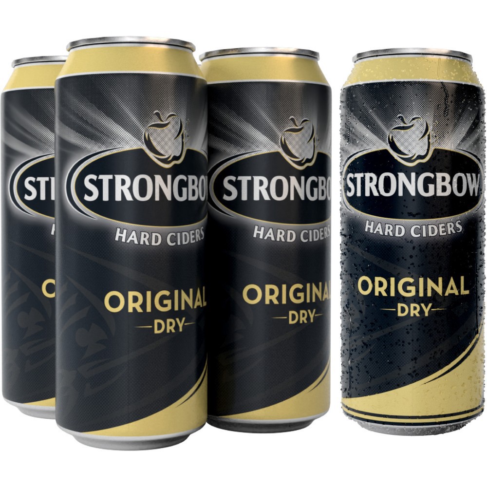 slide 2 of 3, Strongbow Original Dry Hard Cider - 4pk/16.9 fl oz Cans, 4 ct, 16.9 fl oz