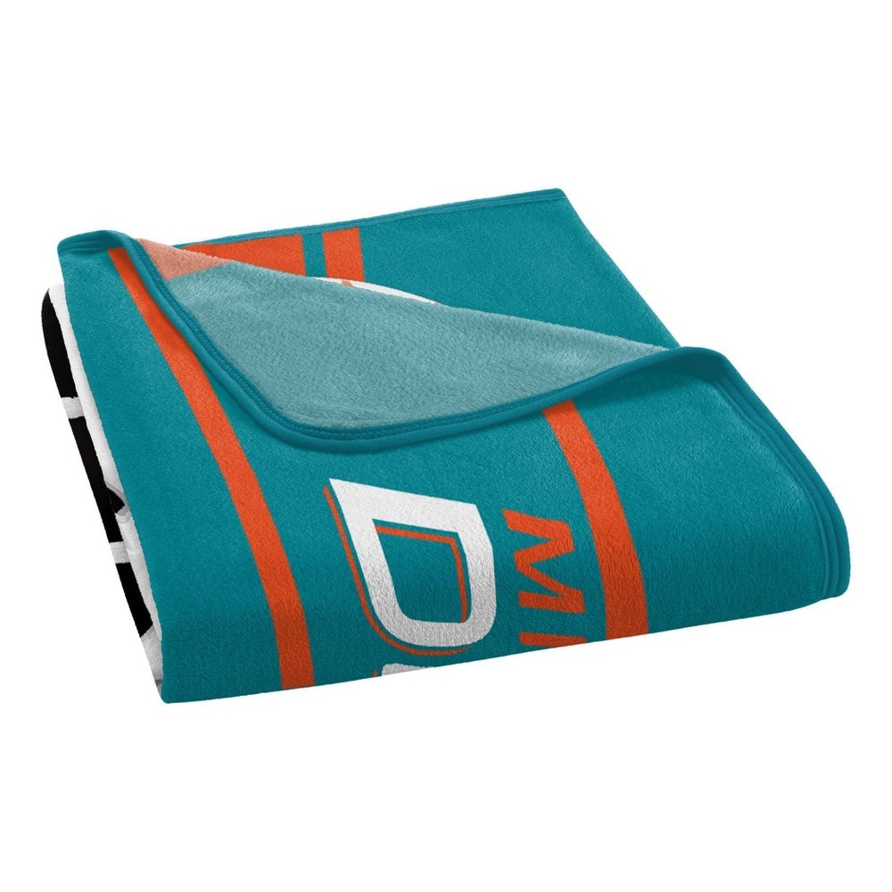 slide 2 of 4, NFL Miami Dolphins Micro Fleece Throw Blanket, 1 ct