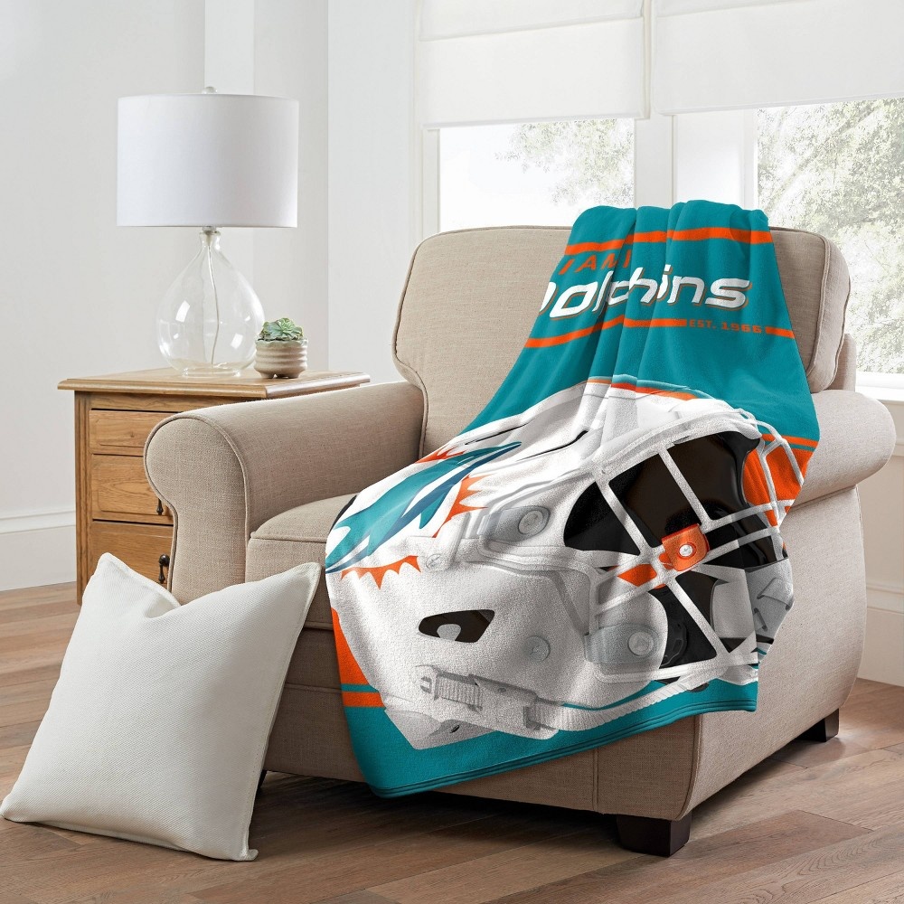 NFL Miami Dolphins Raschel Throw Blanket