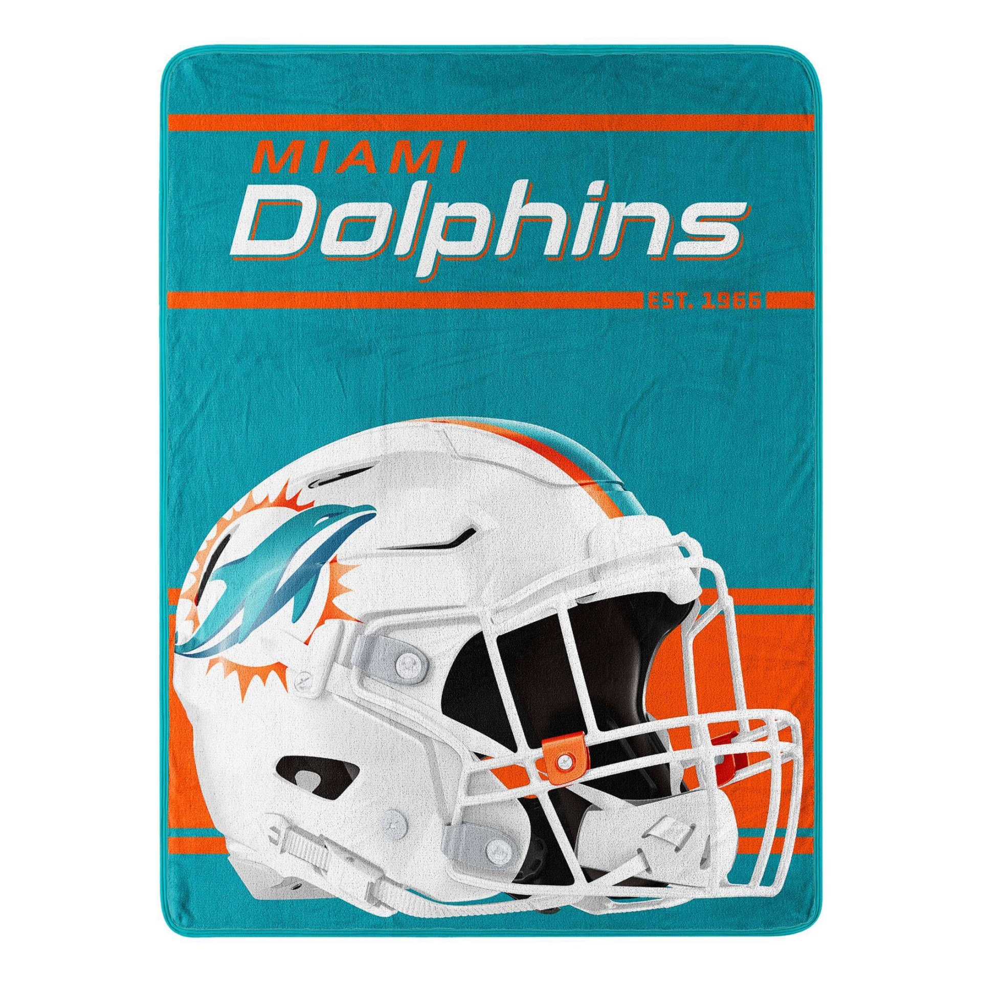 Miami Dolphin Football Plush Blanket 