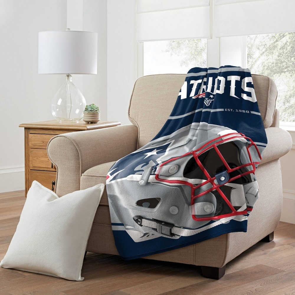 slide 3 of 4, NFL New England Patriots Micro Fleece Throw Blanket, 1 ct