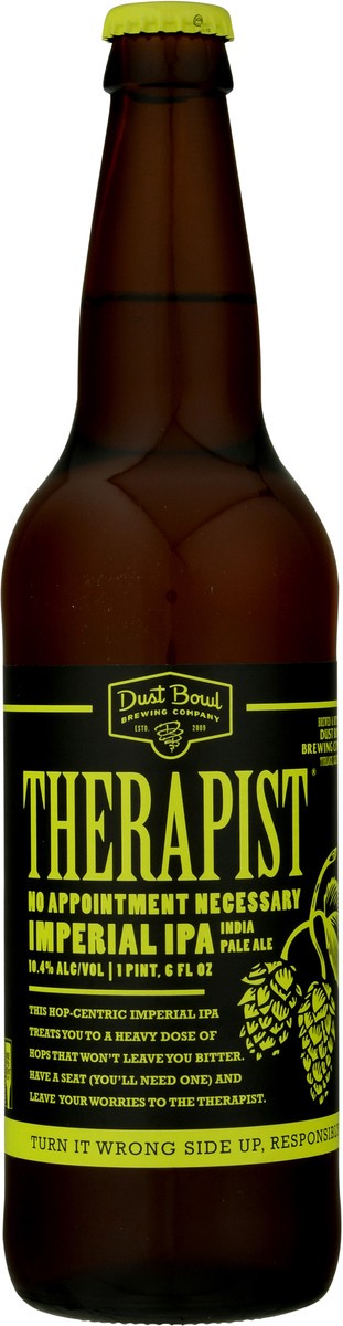 slide 3 of 10, Dust Bowl Brewing Company Imperial IPA Therapist Beer 22 fl oz, 22 fl oz