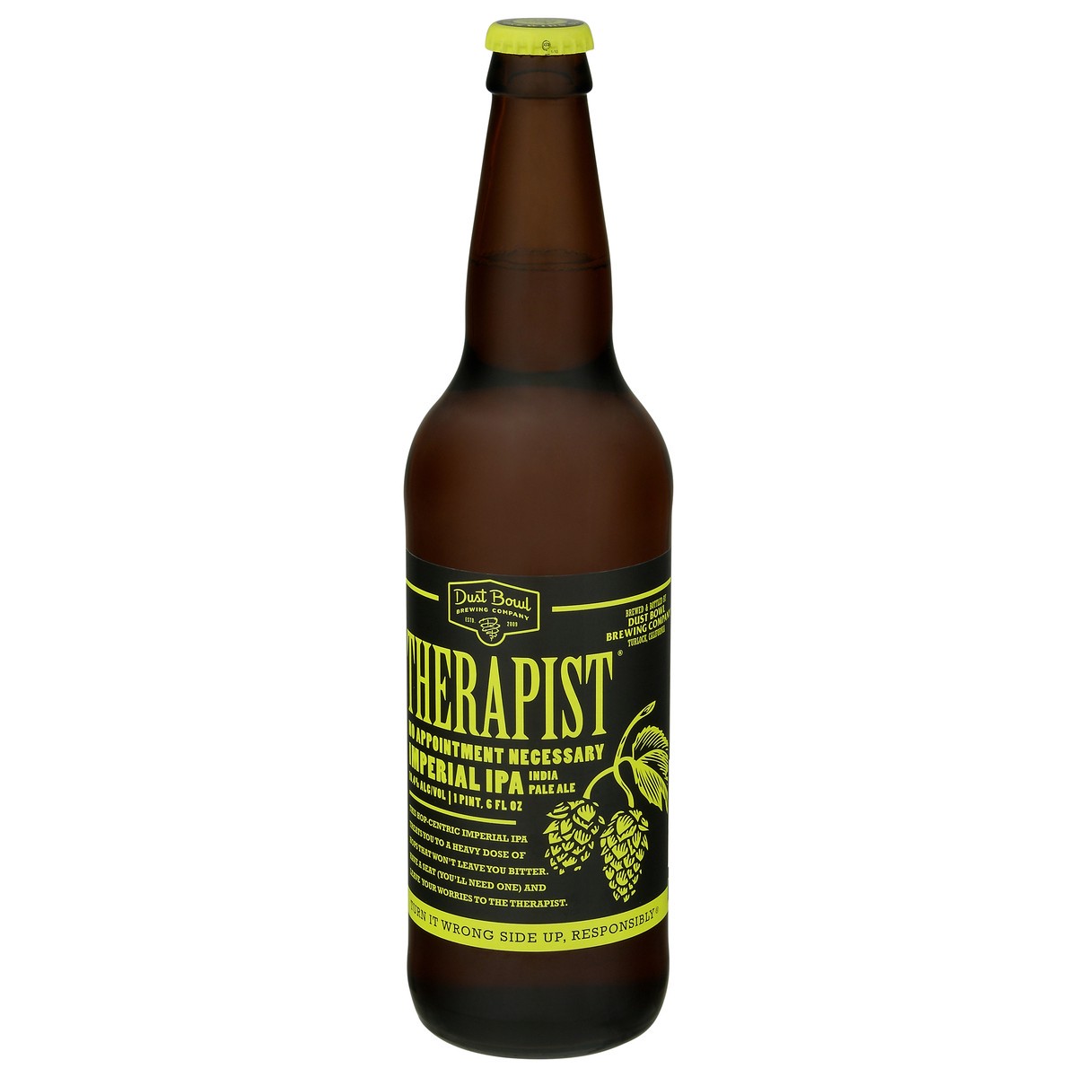 slide 9 of 10, Dust Bowl Brewing Company Imperial IPA Therapist Beer 22 fl oz, 22 fl oz