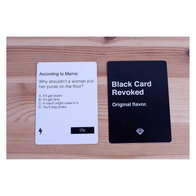 slide 3 of 3, Black Card Revoked Game: Cards For All People, Party Game, 3-6 Players, 30-Minute Play, Includes Instructions, 1 ct