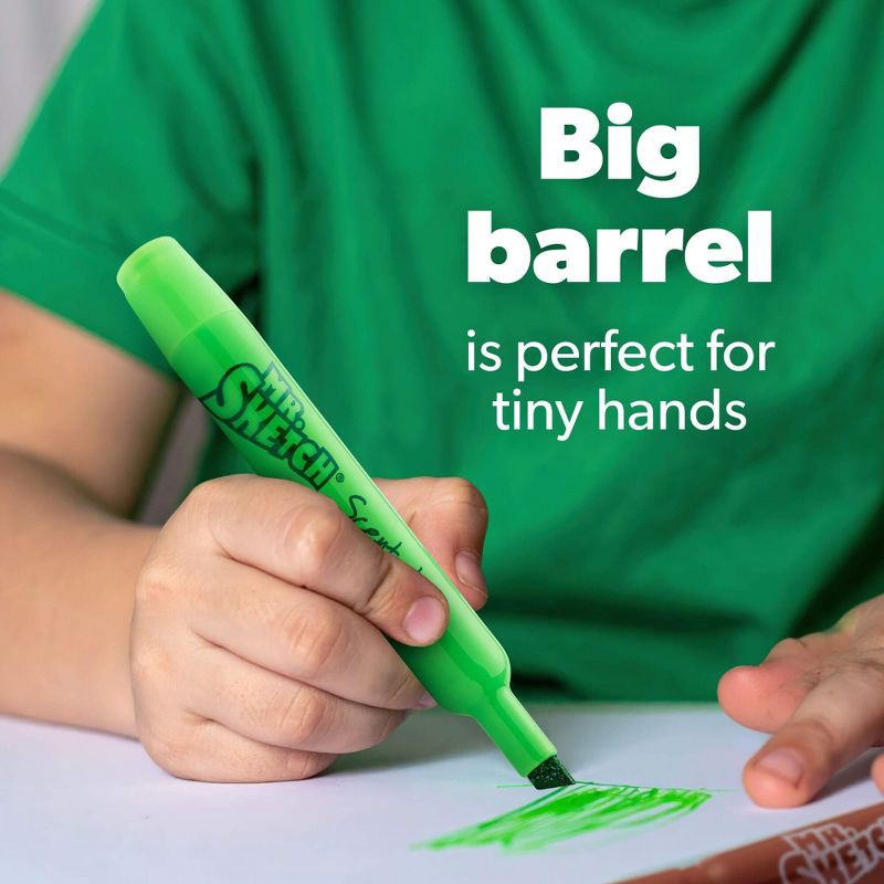 slide 5 of 6, Mr. Sketch 22pk Scented Markers Chisel Tip: Bold Artist Markers for Kids, Multicolored School Supplies, Ages 3+, 22 ct