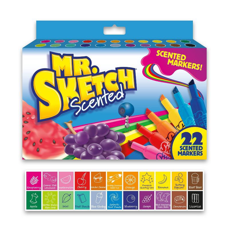 slide 1 of 4, Mr. Sketch 22pk Scented Markers Chisel Tip, 22 ct