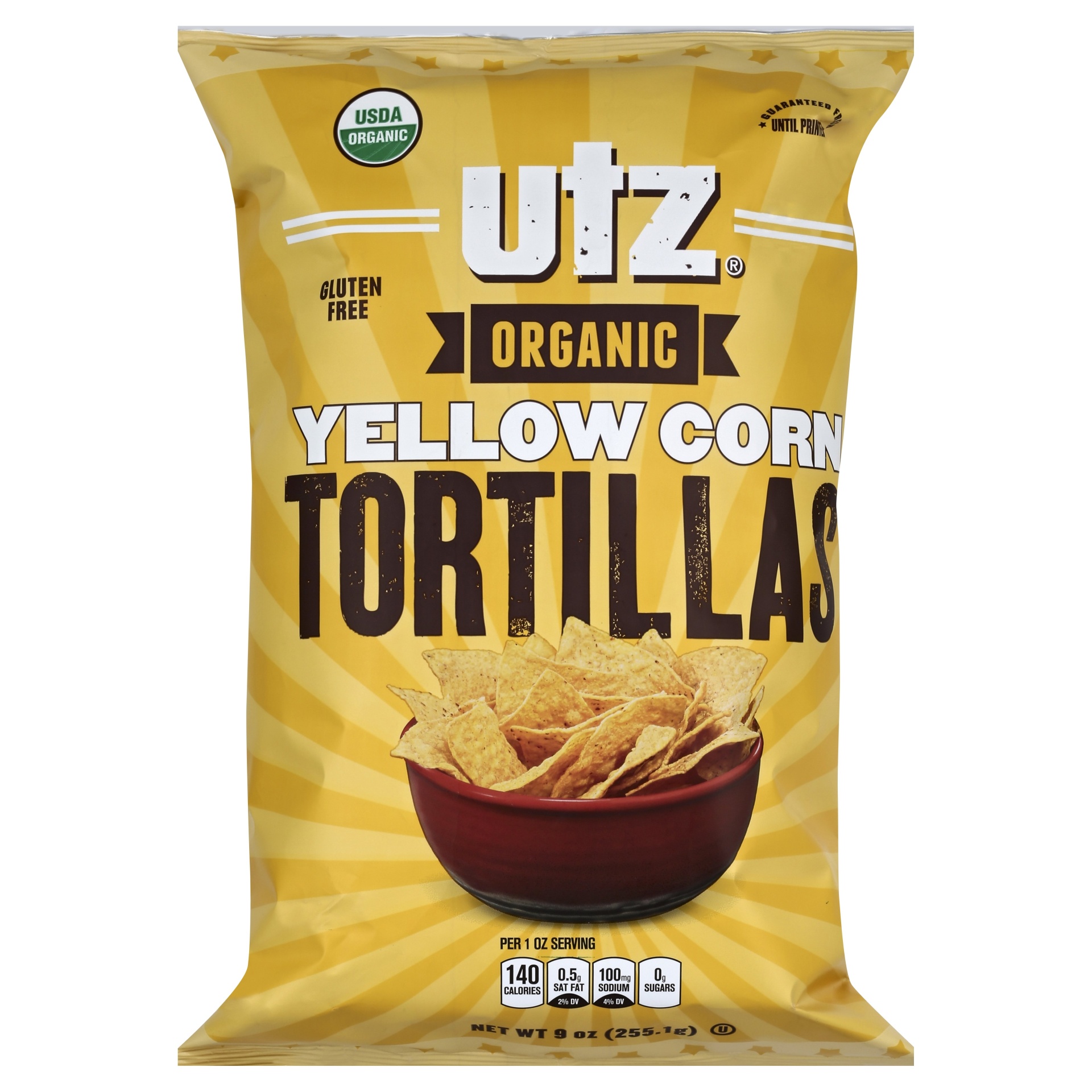 slide 1 of 5, Utz Organic Yellow Tortilla, 9 oz