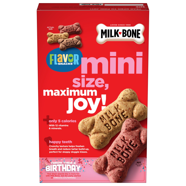 slide 7 of 19, Milk-Bone Minis Flavor Snacks Dog Treats, 15 oz