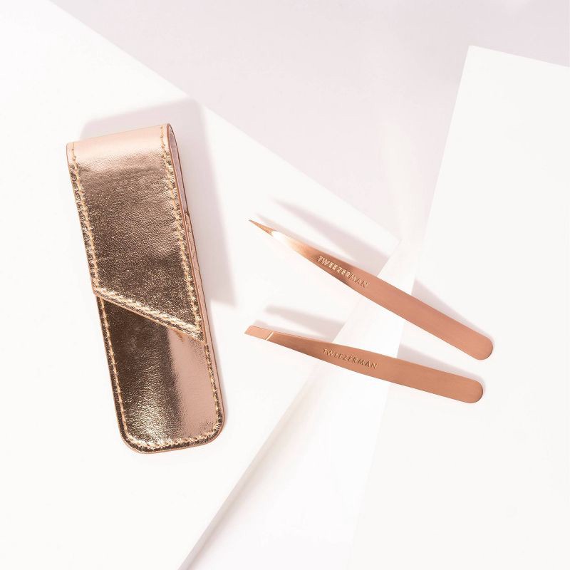 slide 4 of 8, Tweezerman Petite Tweezer Set - Rose Gold, 1 ct