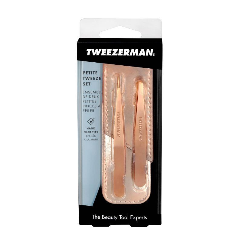 slide 7 of 8, Tweezerman Petite Tweezer Set - Rose Gold, 1 ct