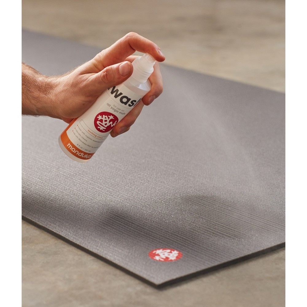 slide 5 of 5, Manduka Welcome Yoga Mat Wash Citrus and Ginger Grass Scents, 2 ct