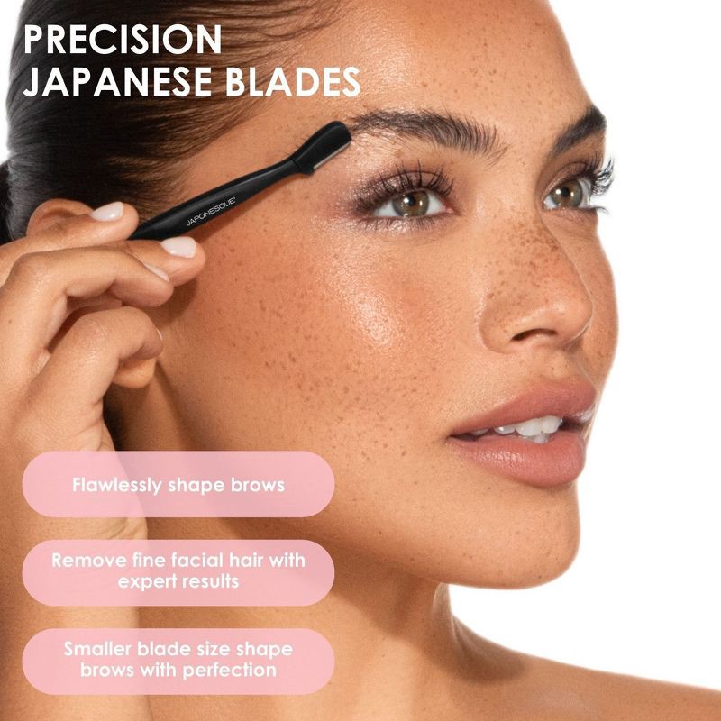 slide 3 of 8, JAPONESQUE Brow Touch Up Razors, 1 ct