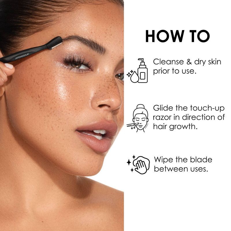 slide 10 of 10, JAPONESQUE Brow Touch Up Razors, 1 ct
