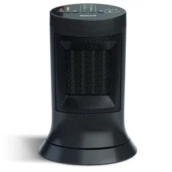 Honeywell Digital Ceramic Compact Tower Heater Black: Indoor Space Heater, Programmable Thermostat, 1500W, Electric
