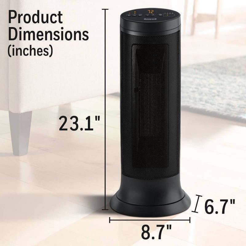 slide 8 of 9, Honeywell Slim Ceramic Tower Heater Black, 1 ct