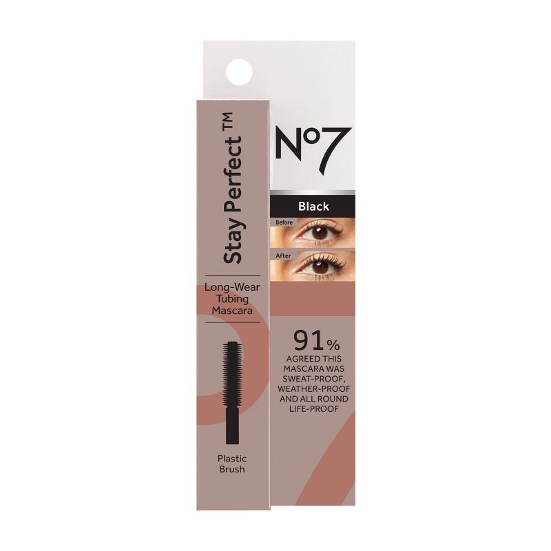slide 4 of 4, No7 Mascara Stay Perfect Waterproof Long Wear Tubular Black - 0.23 fl oz, 0.23 fl oz