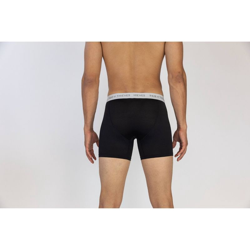 slide 8 of 8, Pair of Thieves Men's Super Fit Print Boxer Briefs 2pk - Galaxy/Black L: Moisture Wicking, Quick Drying Fabric, 2 ct