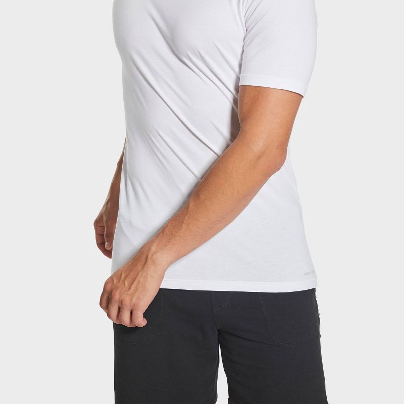 slide 8 of 8, Pair of Thieves Men's 2pk Crew Neck Undershirt - White S: , Midweight Cotton Blend, Short Sleeve, Pullover Style, 2 ct
