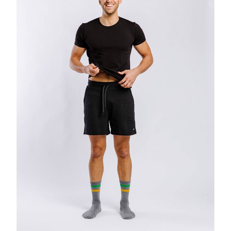 slide 3 of 9, Pair of Thieves Men's 2pk Crew Neck Undershirt - Black S: Midweight, Short Sleeve, Pullover, 2 ct