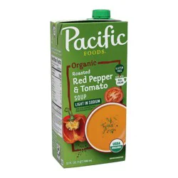 Pacific Foods Organic Gluten Free Light in Sodium Roasted Red Pepper and Tomato Soup - 32oz
