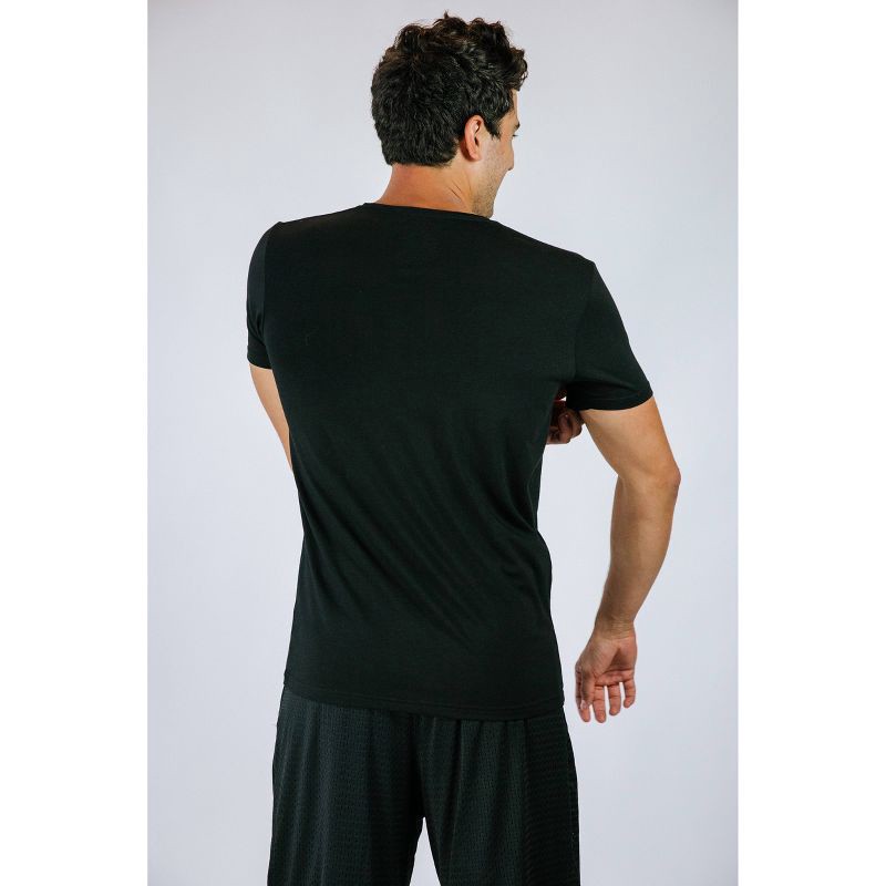slide 4 of 8, Pair of Thieves Men's 2pk V-Neck Undershirt - Black L: Midweight, Short Sleeve, Jersey Fabric, 2 ct
