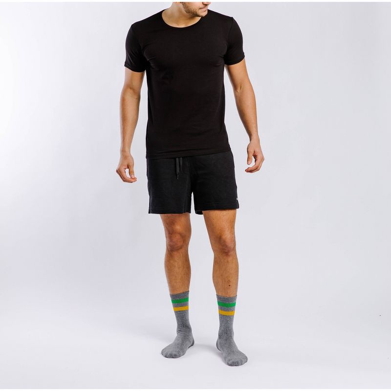 slide 4 of 9, Pair of Thieves Men's 2pk Crew Neck Undershirt - Black XL: Midweight, Short Sleeve, Pullover, 2 ct